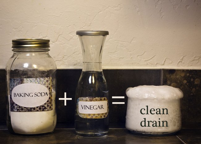 Vinegar baking soda drain