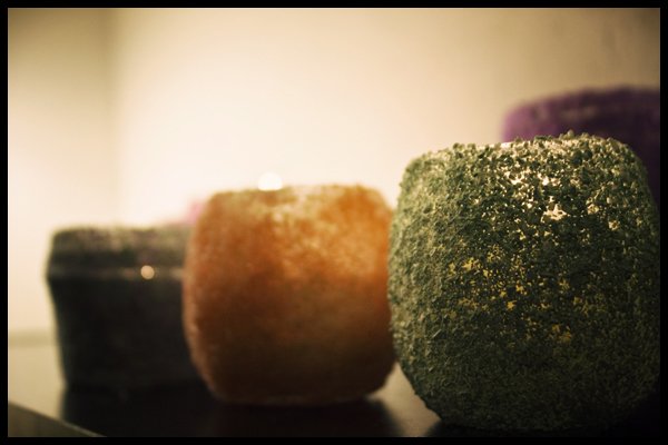 Crunchy Gifts: Sugared/Salted Candle Holders with Matching Bath Goodies