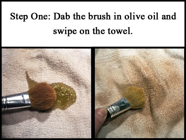 How to wash makeup clearance brushes with olive oil