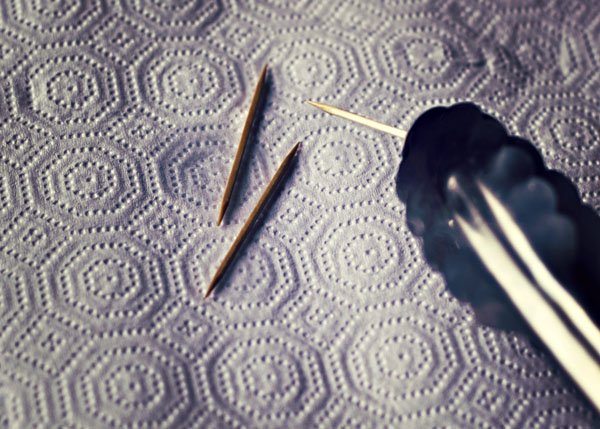 Homemade Flavored Toothpicks Drying