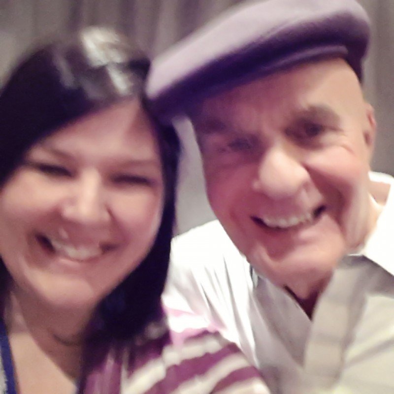 A fuzzy picture of Dr. Wayne Dyer and yours truly, taken April 28th, the day of the nudge of destiny.