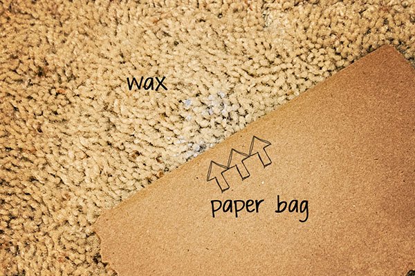 Cover the Wax With a Single Sheet of Torn Paper Bag
